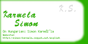 karmela simon business card